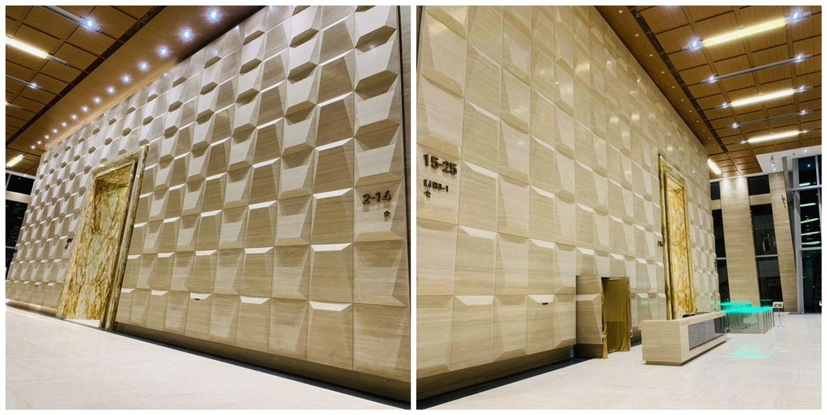 Roman travertine exotic wall