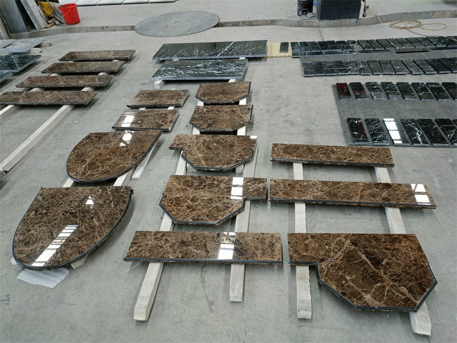dark emperador vanity tops