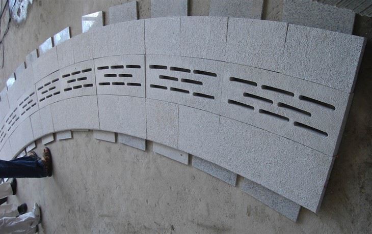 بلاط حمامات السباحة الجرانيت الرمادي الفاتح